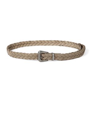Brunello Cucinelli Suede Braided Belt - Brown