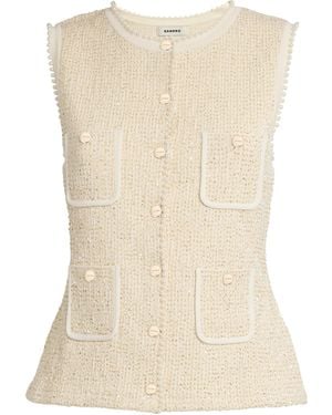 Sandro Bouclé Waistcoat - Natural