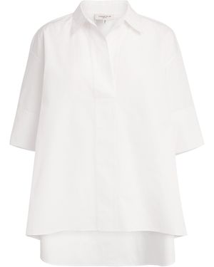 Lafayette 148 New York Organic Cotton Swing Shirt - White