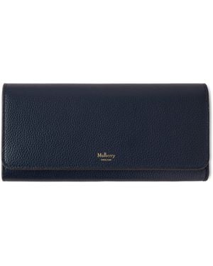 Mulberry Leather Continental Wallet - Blue
