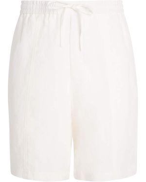 Emporio Armani Linen Bermuda Shorts - White