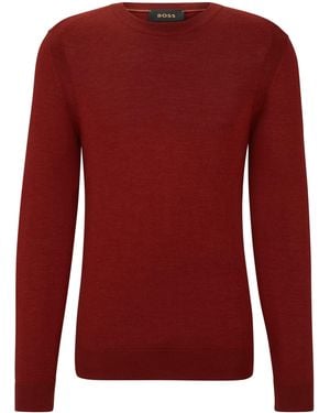 BOSS Wool-Silk-Cashmere Jumper - Red