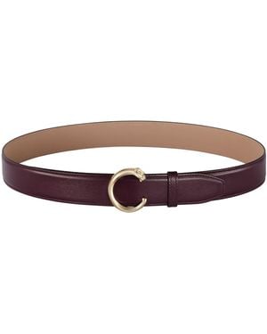 Cartier Small Leather Panthère De Belt - Brown