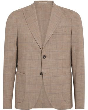 Pal Zileri Check Blazer - Brown