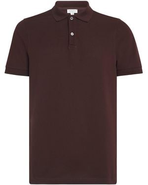 Sunspel Supima Cotton Polo Shirt - Brown