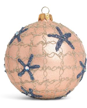 Harrods Embellished-Starfish Net Bauble - Pink