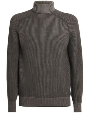 Sease Cashmere Dinghy Rollneck Sweater - Gray