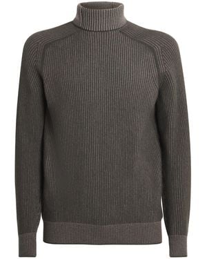 Sease Cashmere Dinghy Rollneck Jumper - Grey