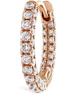 Maria Tash Diamond Five Row Pavé Single Hoop Earring - Metallic