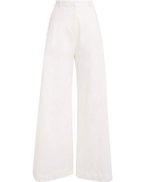 Palmer//Harding Linen-Blend Elara Jeans - White