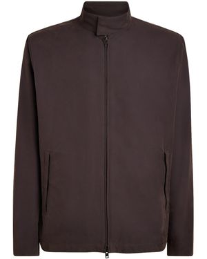 Vince Band-Collar Jacket - Brown