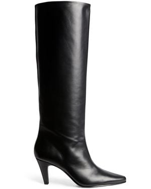 Claudie Pierlot Leather Heeled Boots 75 - Black