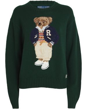 Polo Ralph Lauren Preppy Polo Bear Jumper - Green