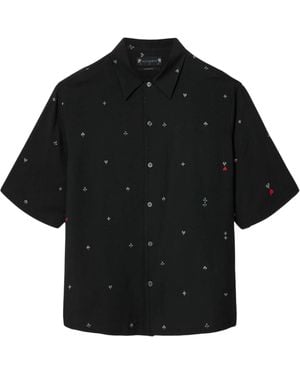 AllSaints Short-Sleeve Cardsuit Shirt - Black