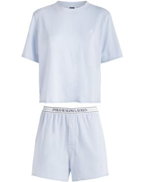 Polo Ralph Lauren Terry Short Pajama Set - Blue