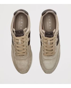 Hogan Suede H669 Allacciato Sneakers - Natural