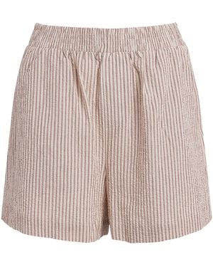 Varley Cotton Stripe Darina Shorts - Natural