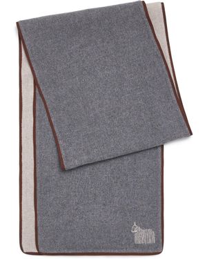 Colombo Cashmere Nubuck-Trim Scarf - Grey