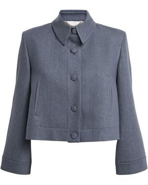 Nomadissem Wool Cropped Blazer - Blue