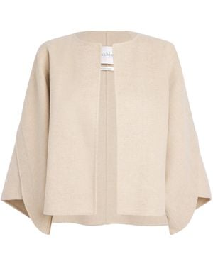 Max Mara Wool-Cashmere Capelet - Natural