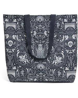 Harrods Knights Of Brompton Pocket Shopper Bag - Metallic