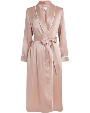 Derek Rose Silk Bailey Robe - Pink