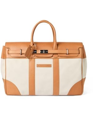 Brunello Cucinelli Grained Leather Country Holdall - Brown