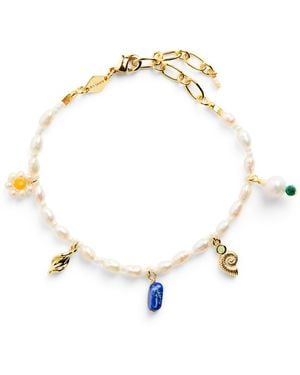 Anni Lu Plated Beaded Swimclub Bracelet - Metallic