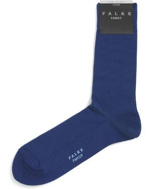 FALKE Cotton-Blend Family Socks - Blue