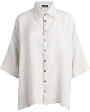 Eskandar Linen Relaxed Shirt - White