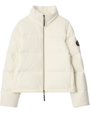 Burberry Cashmere Puffer Jacket - Natural