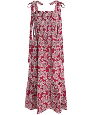 Erdem Embroidered Floral Midi Dress