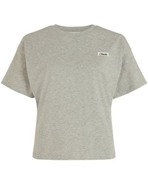 Claudie Pierlot Cotton Oversized T-Shirt - Grey