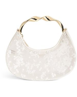 Jonathan Simkhai Mesh Embroidered Nixi Clutch Bag - White