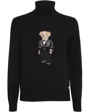 Ralph Lauren Rollneck Polo Bear Sweater - Black