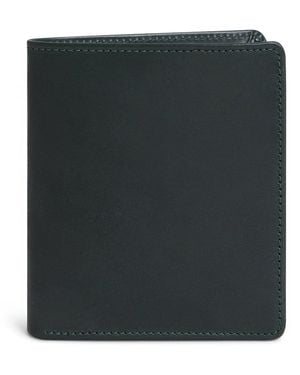 Swaine Leather Compact Bifold Wallet - Black