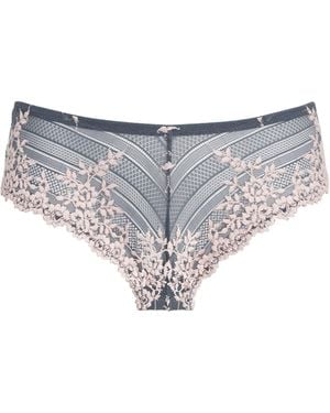 Wacoal Embrace Lace Tanga Briefs - Grey