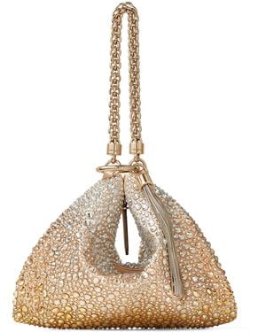 Jimmy Choo Crystal-Embellished Callie Clutch Bag - Metallic