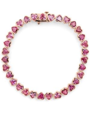 SHAY And Sapphire Heart Tennis Bracelet - Pink