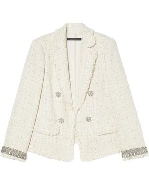 Marina Rinaldi Tweed Abavo Blazer - Natural