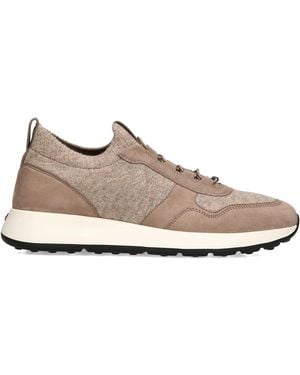 Tod's Suede-Knit Sportivo 79K Sneakers - Natural