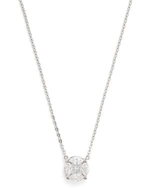 Harrods And Diamond Round Illusion Necklace - Metallic