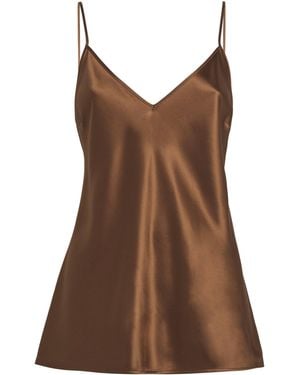 JOSEPH Silk Satin Clea Camisole - Brown