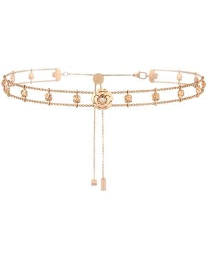 CHANEL And Diamond Extrait De Camélia Supple Choker - Metallic