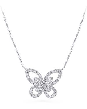 Graff And Diamond Butterfly Necklace - Metallic