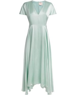 ROKSANDA Silk Satin Noma Midi Dress - Green