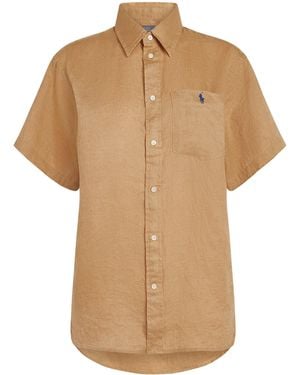 Polo Ralph Lauren Linen Sport Short-Sleeve Shirt - Natural