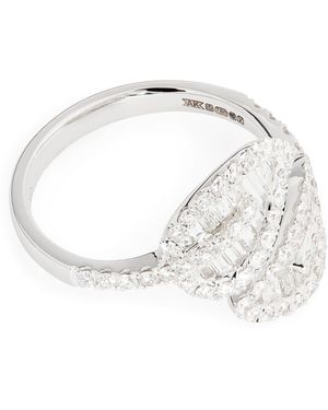 Anita Ko And Diamond Leaf Ring - White