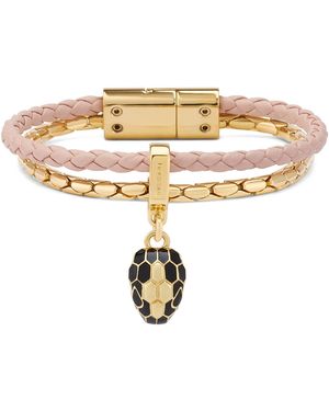 BVLGARI Leather Serpenti Forever Bracelet - Metallic