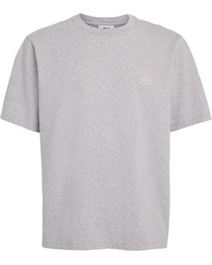 NN07 Organic Cotton Jett Logo T-Shirt - Grey